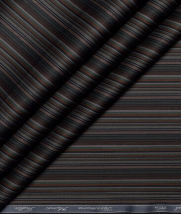 Tessitura Monti 2 Ply 70's Giza Cotton Striped Shirting Fabric (Multi)