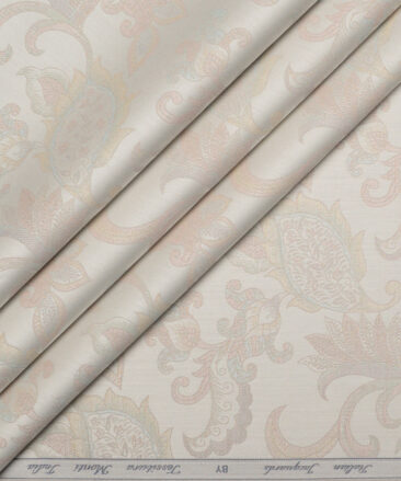 Tessitura Monti  Giza Cotton Self Design Shirting Fabric (Beige)