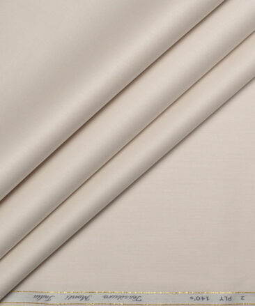 Tessitura Monti 2 Ply 140's Supima Cotton Solids Shirting Fabric (Beige)