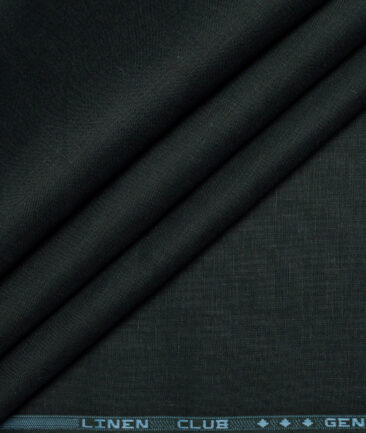 Linen Club 60 LEA European Linen Solids Shirting Fabric (Dark Green)