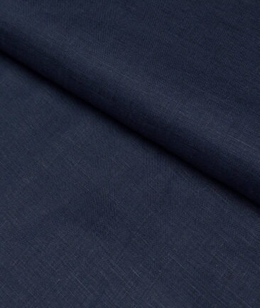 Linen Club 60 LEA European Linen Solids Shirting Fabric (Navy Blue)