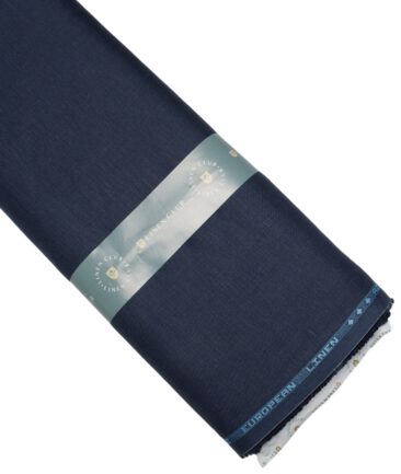 Linen Club 60 LEA European Linen Solids Shirting Fabric (Navy Blue)