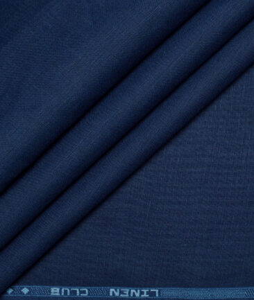 Linen Club 60 LEA European Linen Solids Shirting Fabric (Dark Royal Blue)