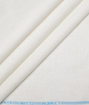 Linen Club 60 LEA European Linen Solids Shirting Fabric (White)