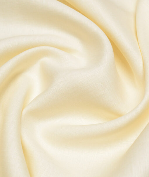 Burgoyne 60 LEA Irish Linen Solids Shirting Fabric (Cream)