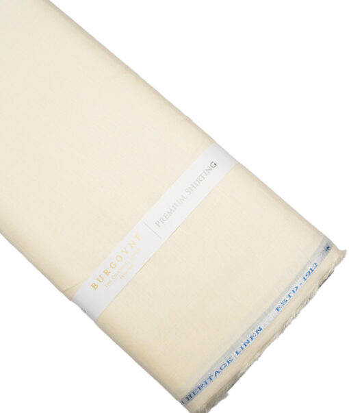 Burgoyne 60 LEA Irish Linen Solids Shirting Fabric (Cream)