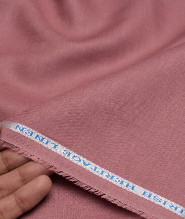 Burgoyne 60 LEA Irish Linen Solids Shirting Fabric (Dusty Rose Pink)