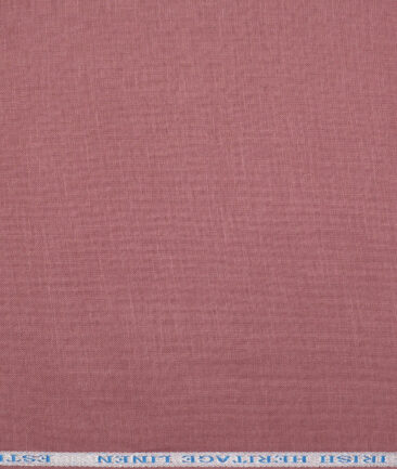 Burgoyne 60 LEA Irish Linen Solids Shirting Fabric (Dusty Rose Pink)