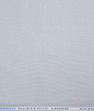 Burgoyne 60 LEA Irish Linen Solids Shirting Fabric (Goose Grey)