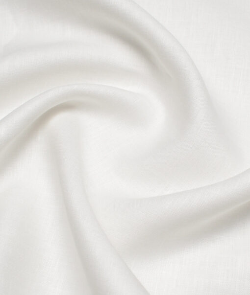 Burgoyne 60 LEA Irish Linen Solids Shirting Fabric (White)