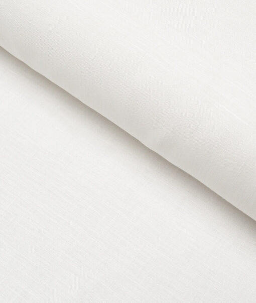 Burgoyne 60 LEA Irish Linen Solids Shirting Fabric (White)