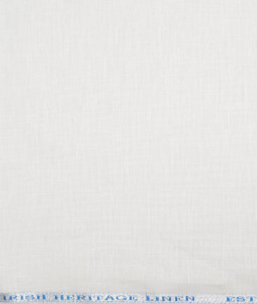 Burgoyne 60 LEA Irish Linen Solids Shirting Fabric (White)