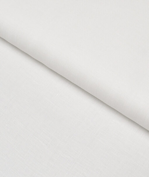 Burgoyne 80 LEA Irish Linen Solids Shirting Fabric (White)