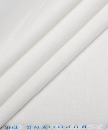 Burgoyne 80 LEA Irish Linen Solids Shirting Fabric (White)