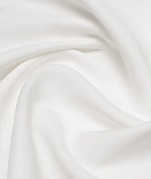 Burgoyne 100 LEA Irish Linen Solids Shirting Fabric (White)