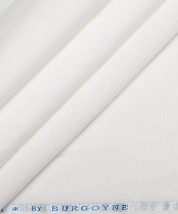 Burgoyne 100 LEA Irish Linen Solids Shirting Fabric (White)
