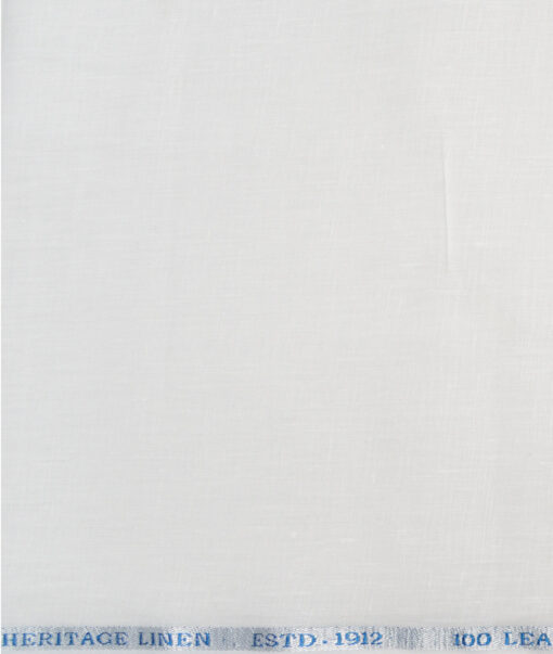 Burgoyne 100 LEA Irish Linen Solids Shirting Fabric (White)