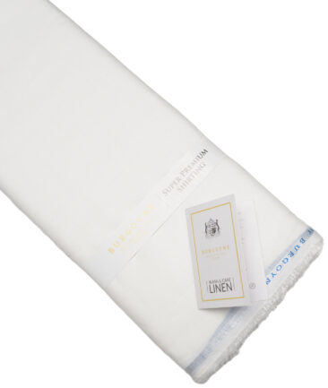 Burgoyne 100 LEA Irish Linen Solids Shirting Fabric (White)
