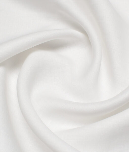 Burgoyne 120 LEA Irish Linen Solids Shirting Fabric (White)