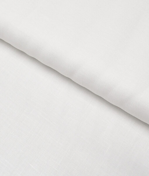 Burgoyne 120 LEA Irish Linen Solids Shirting Fabric (White)