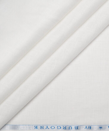 Burgoyne 120 LEA Irish Linen Solids Shirting Fabric (White)