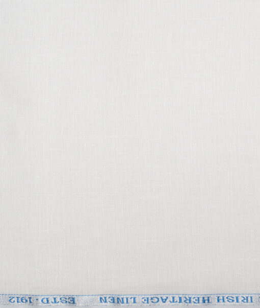 Burgoyne 120 LEA Irish Linen Solids Shirting Fabric (White)