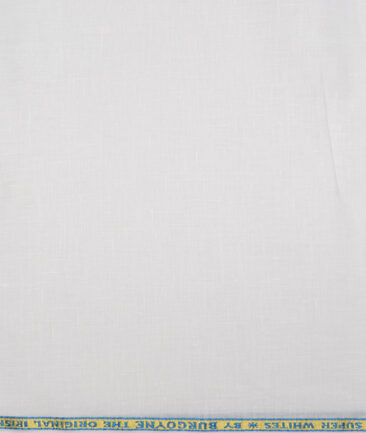 Burgoyne 150 LEA Irish Linen Solids Shirting Fabric (White)