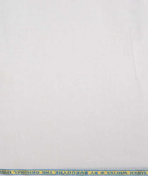 Burgoyne 150 LEA Irish Linen Solids Shirting Fabric (White)