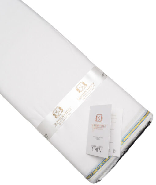 Burgoyne 150 LEA Irish Linen Solids Shirting Fabric (White)