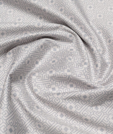 Cadini Italy  Premium Cotton Printed Shirting Fabric (Peach)