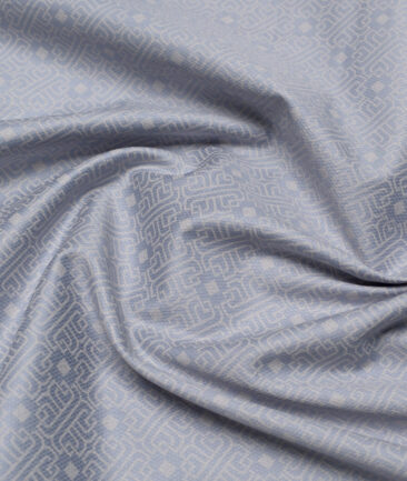 Cadini Italy  Premium Cotton Printed Shirting Fabric (Slate Blue)