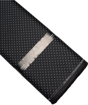Cadini Italy  Premium Cotton Printed Shirting Fabric (Black)