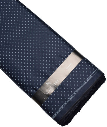 Cadini Italy  Premium Cotton Printed Shirting Fabric (Dark Royal Blue)