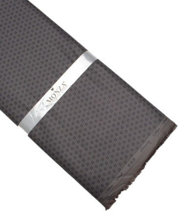 Monza  Luxury Cotton Printed Shirting Fabric (Brown)