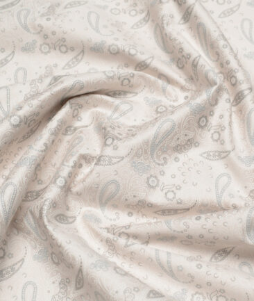 Monza  Luxury Cotton Printed Shirting Fabric (Peach)