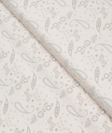 Monza  Luxury Cotton Printed Shirting Fabric (Peach)