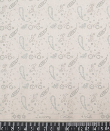 Monza  Luxury Cotton Printed Shirting Fabric (Peach)