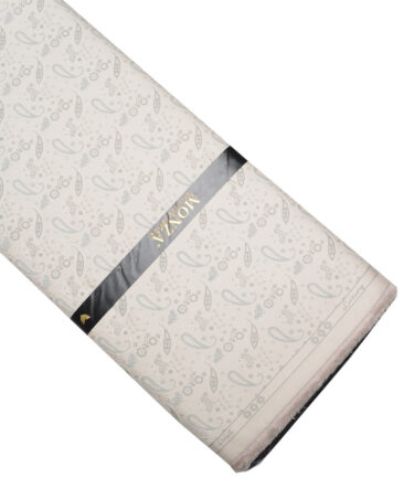 Monza  Luxury Cotton Printed Shirting Fabric (Peach)