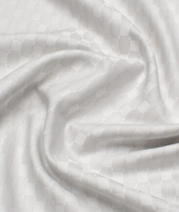 Soktas  Giza Cotton Self Design Shirting Fabric (Light Grey )