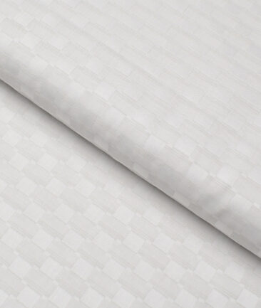 Soktas  Giza Cotton Self Design Shirting Fabric (Light Grey )