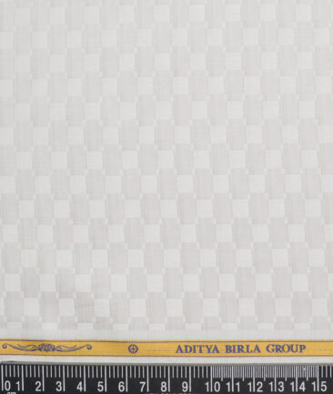 Soktas  Giza Cotton Self Design Shirting Fabric (Light Grey )