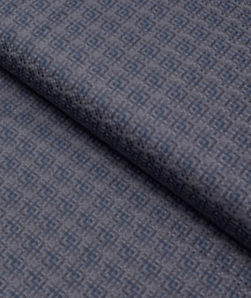 Soktas  Giza Cotton Self Design Shirting Fabric (Grey)