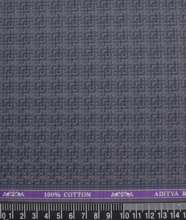 Soktas  Giza Cotton Self Design Shirting Fabric (Grey)