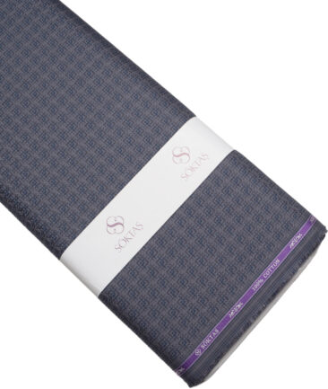 Soktas  Giza Cotton Self Design Shirting Fabric (Grey)