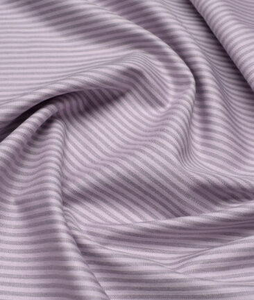 Soktas  Giza Cotton Striped Shirting Fabric (Oyster Pink)