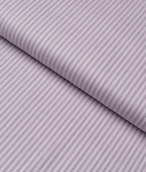 Soktas  Giza Cotton Striped Shirting Fabric (Oyster Pink)