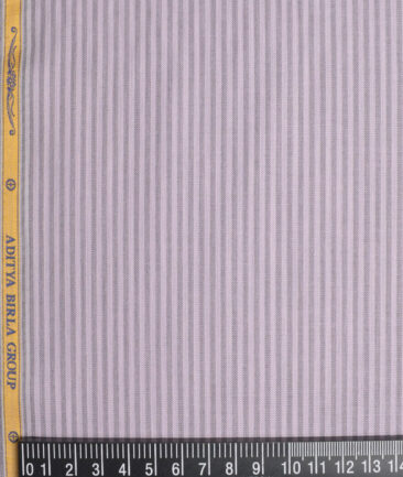 Soktas  Giza Cotton Striped Shirting Fabric (Oyster Pink)
