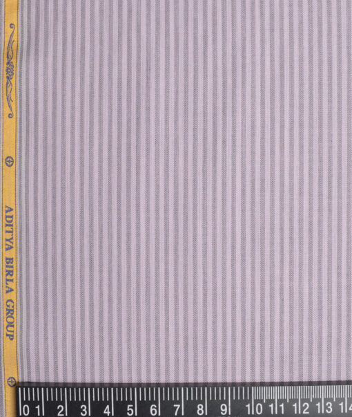 Soktas  Giza Cotton Striped Shirting Fabric (Oyster Pink)