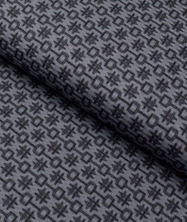 Soktas  Giza Cotton Self Design Shirting Fabric (Grey)