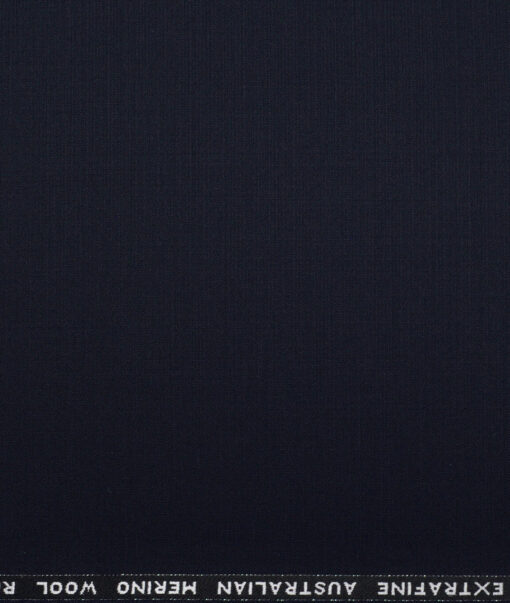 Cavalero Italy Men's 70% Wool Super 150's Solids  Unstitched Suiting Fabric (Dark Navy Blue) - Image 4